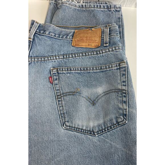 Vintage Levis 550 Jeans Men's 40 x 29 Blue 550 Denim Relaxed Fit (42x30) 1999 - Picture 6 of 10